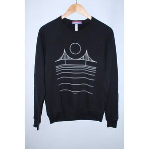 Culk Unisex XS Black White Crew Neck Sweatshirt